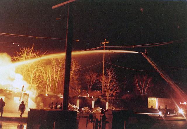 Hutton & Johnson lumber Yard fire February 1980